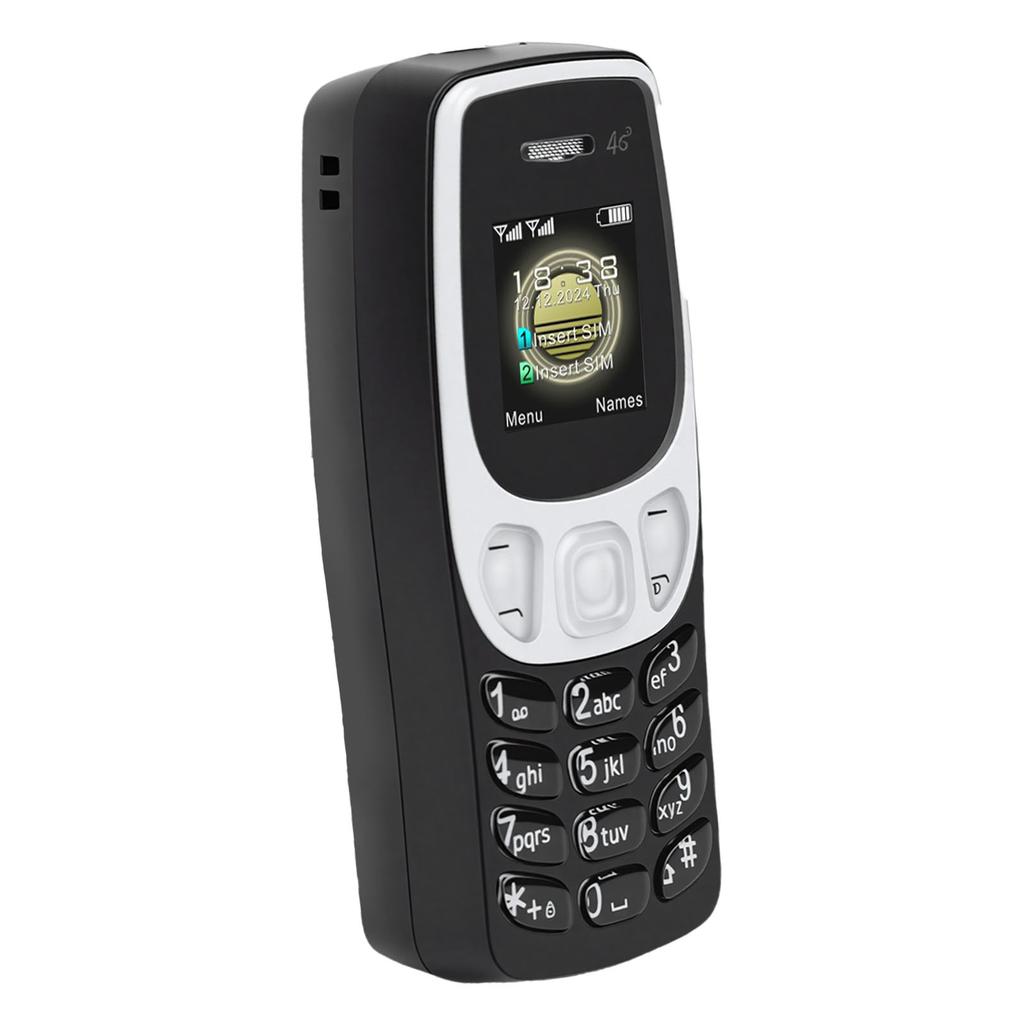 Unlocked Phone for Seniors Dual SIM 4G LTE Elderly Mobile Phone with SOS Key MP3 Playback Black