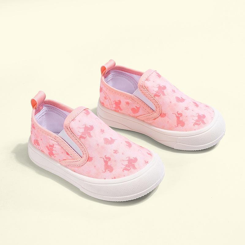 

Anti-slip Canvas Shoes with Soft Soles, Girls Casual Shoes 31 рожевий