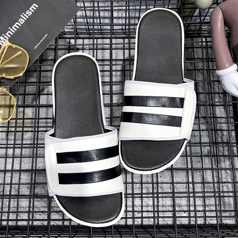 Summer Men Slippers Flat Shoes Indoor PVC Flip Flops Non-slip Bathroom Slides Beach Sandals Home Slippers Zapatillas De Hombre