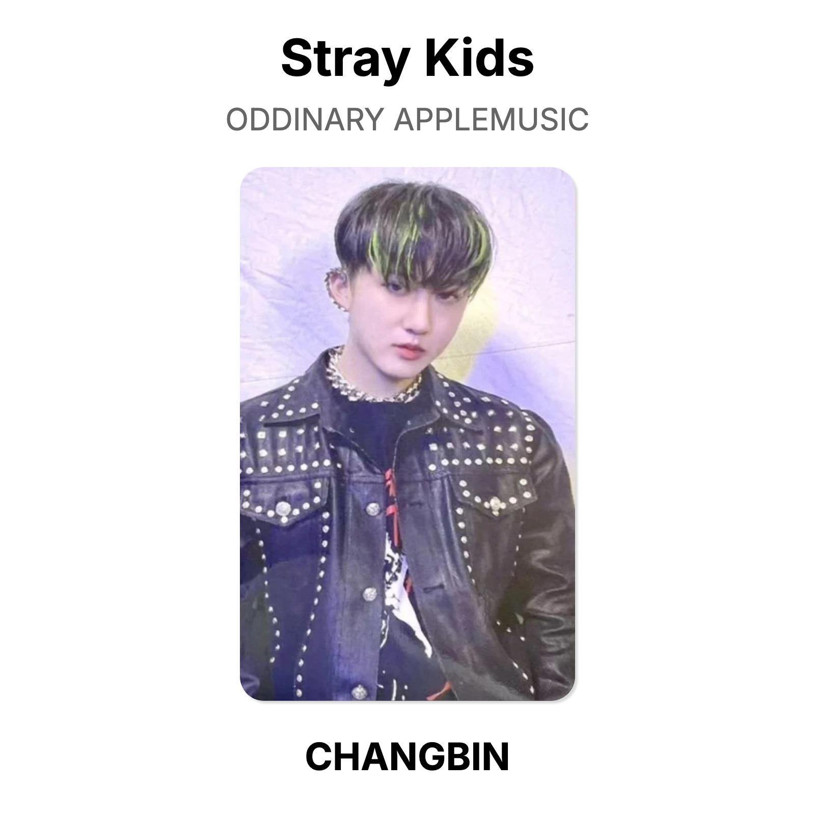 Stray Kids ODDINARY APPLEMUSIC Official Photocard CHANGBIN
