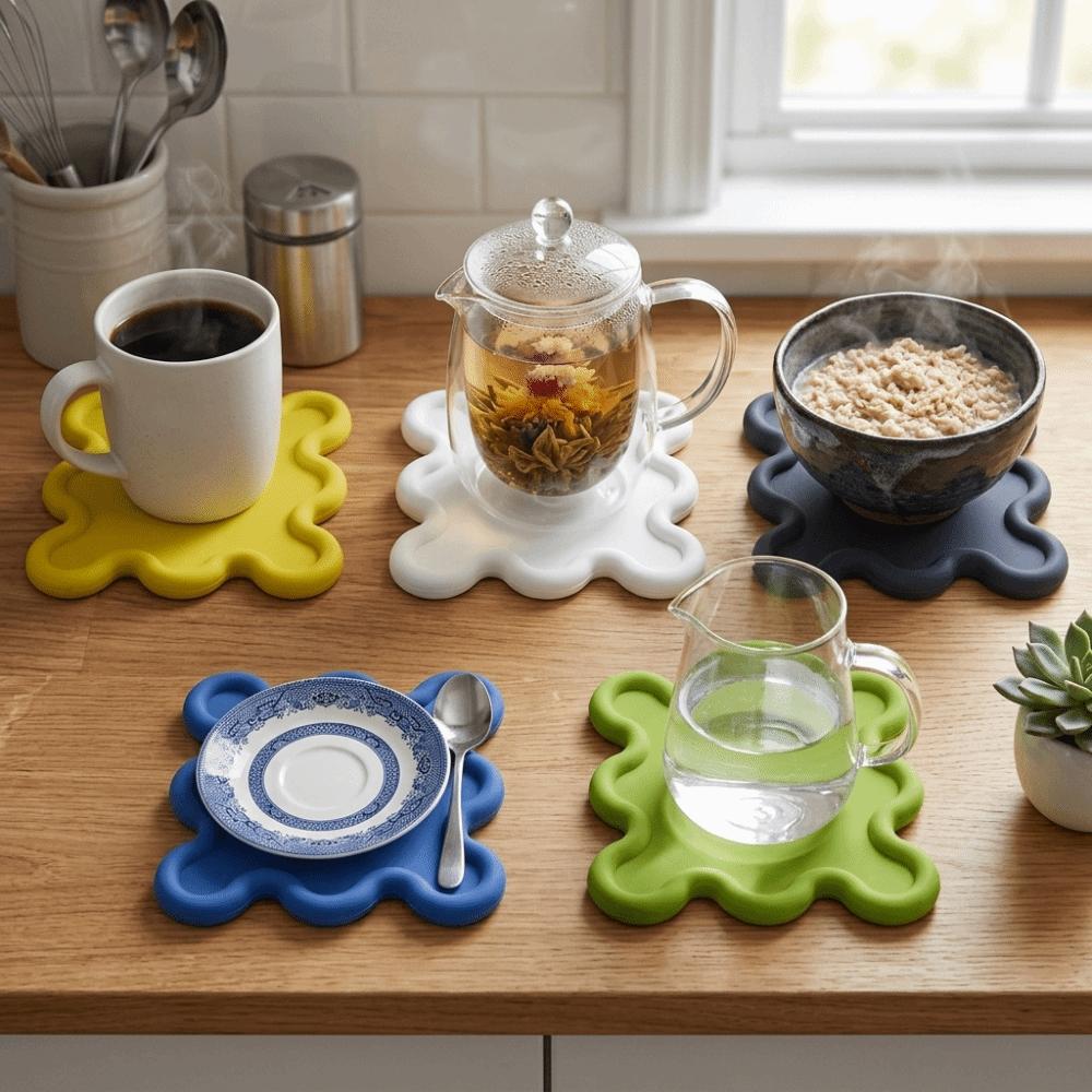 Flexible Mug Pad Thickened Heat‑proof Pad No Strange Odor Cup Mat Office Desktop Table