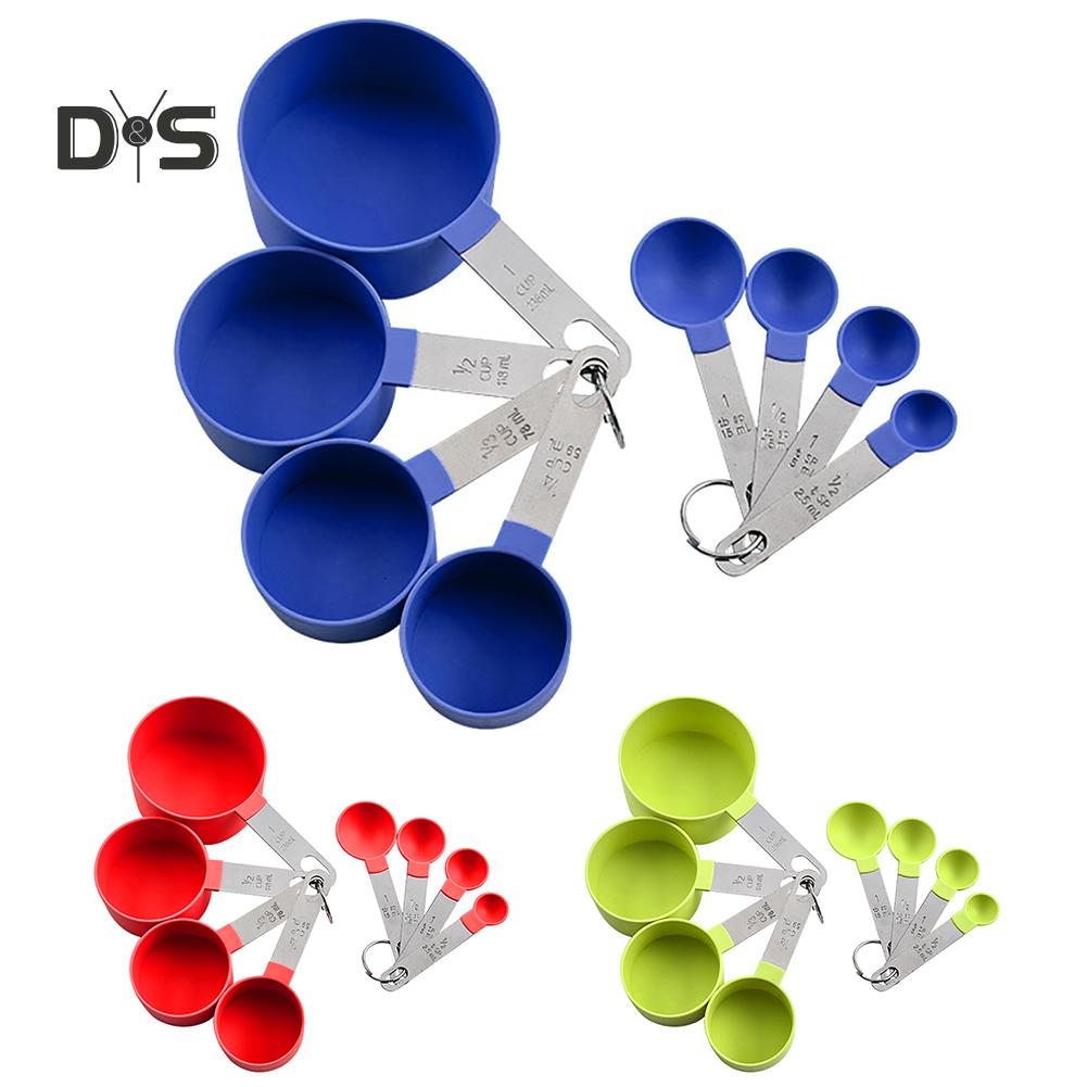 8Pcs/Set Handle Measuring Spoons Baking Cooking Scale Scoop