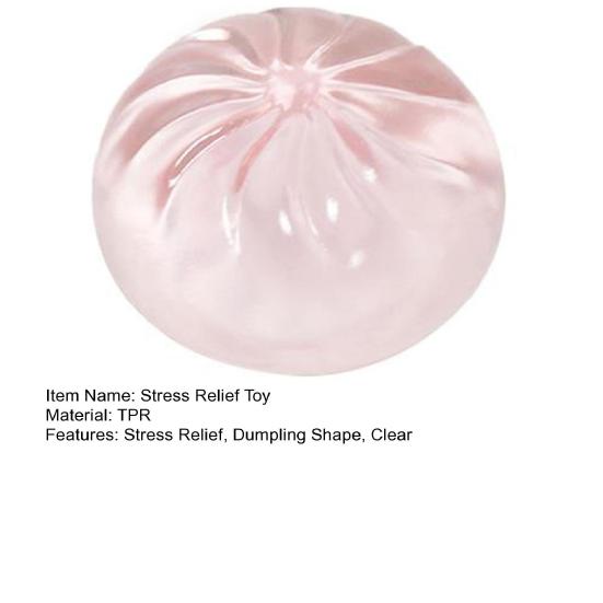 Stress Relief Dumpling Squeeze Toy Clear Mini Steamed Bun Sensory Toy Soft Stretchy Stress Ball Fidget Toy Party Favors