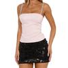 Women's Fashion Multicolor Floral Sequin Bodycon Short Skirt