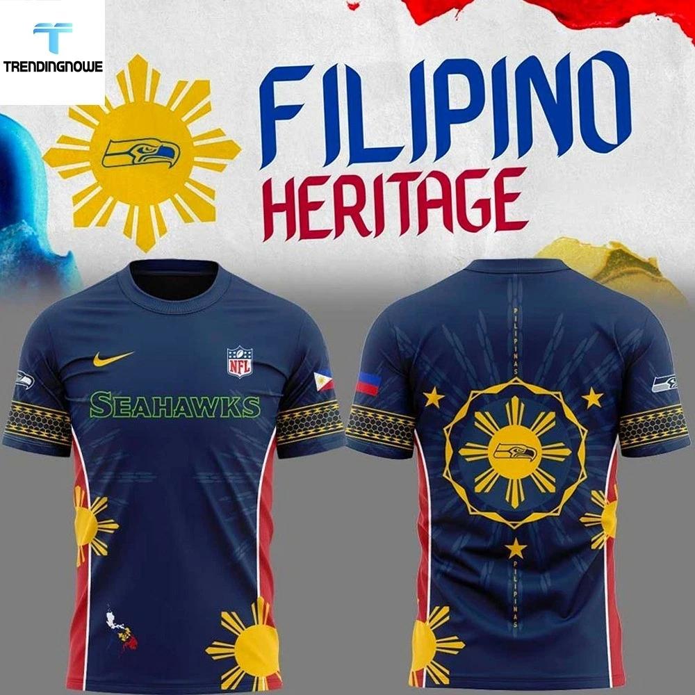 Seattle Seahawk Filipino Heritage 2025 3D Shirt Unisex S-5XL 2XL