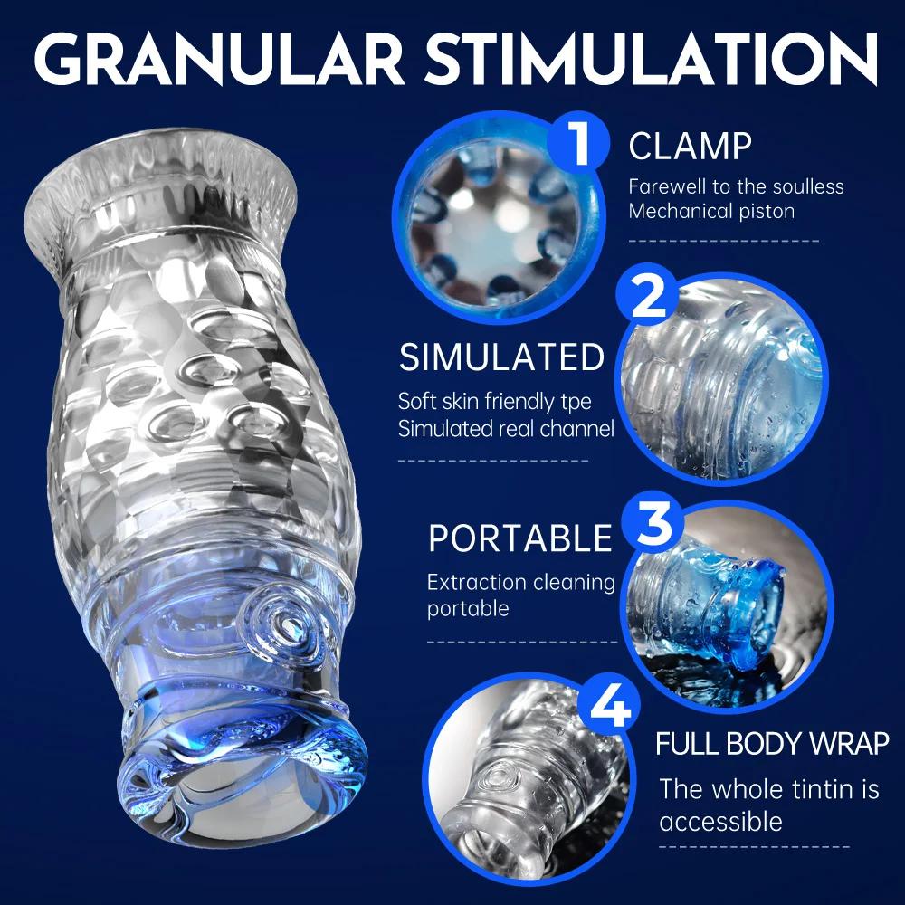Masturbation Cup Male Masturbators Double Head Vagina Real Pocket Pussy Penis Endurance Exercise Vacuum Sex Toys For Adult 18