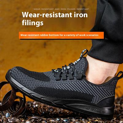 Light Breathable Sneaker Anti-Slip Industrial Safety Shoes for Men, Heavy Duty Work Boots for Durability Outside Footwear