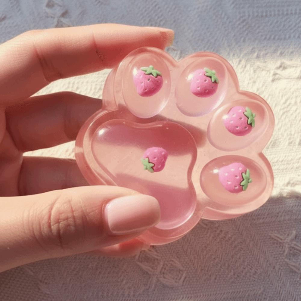 Ultra-large Strawberry Cat Paw Fidget Toy Slow Rebound Cat Paw Pinch Toy Children