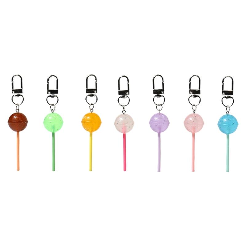 

Pack of 7 Lollipop Key Ornaments Comfortable Resin Texture Suitable for Key Bag