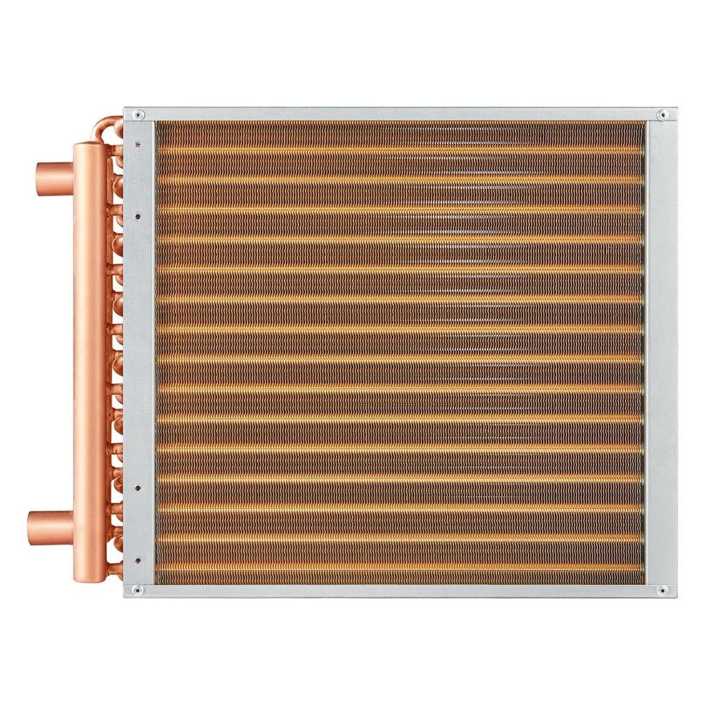 16"x 16" Heat Exchanger Water to Air 3-Row 3/8" Copper Ports 193 Fins