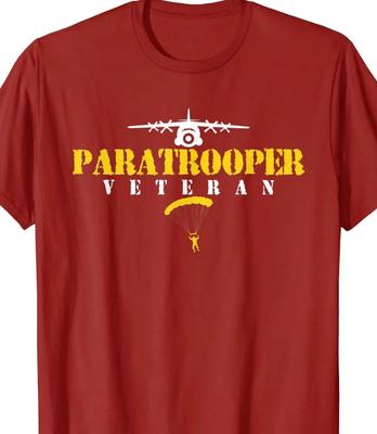 Fallschirmjäger der Luftlandedivision T-Shirt Kurzarm Lässig Baumwolle Rundhals Sommer Herren Kleidung