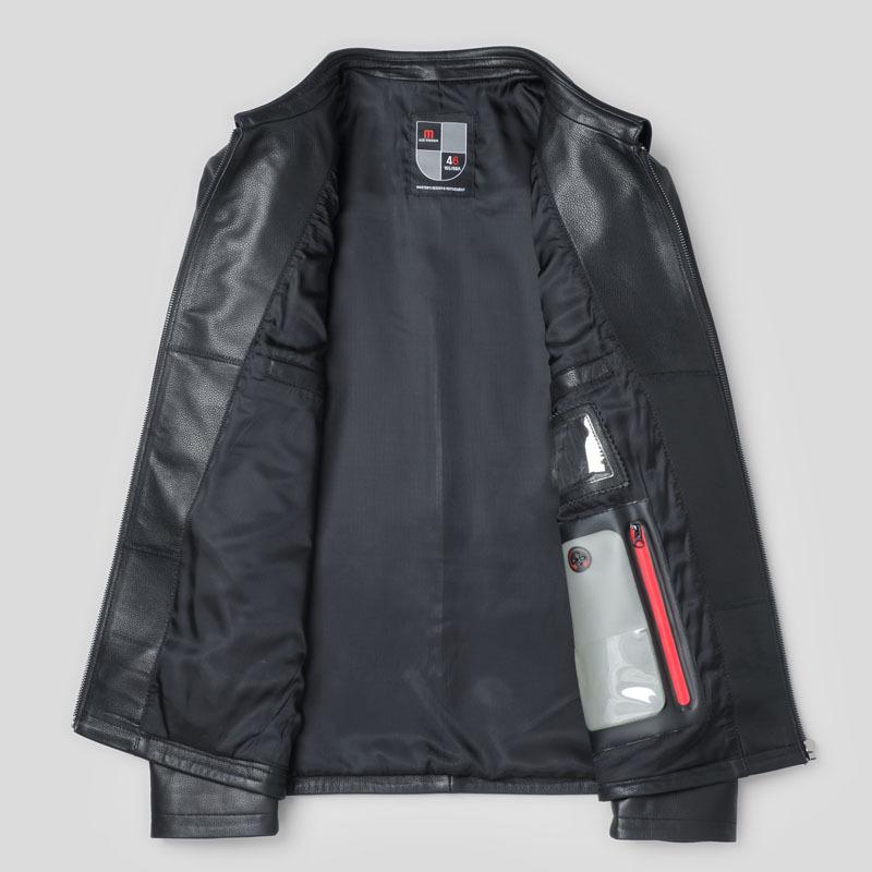 Autumn men's lapel genuine leather jacket men's business casual leather jacket sheepskin jacket