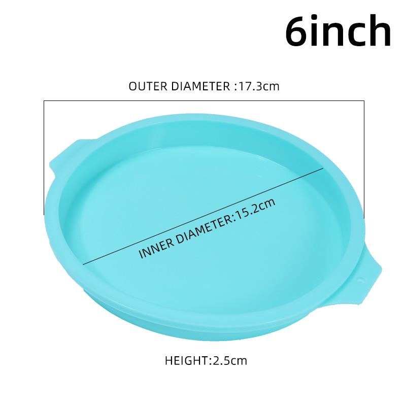 FAIS DU 4/6/8inch Round Cake Layer Mold Silicone Cake Pan NonStick Mousse Cheese Bakeware Mold for DIY Baking Rainbow Cake Tools