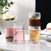 Glass Water Cup  Practical Water Bottle Plastic Leak-proof Drinking Cup  High Borosilicate Glass Tea Drink Bottle