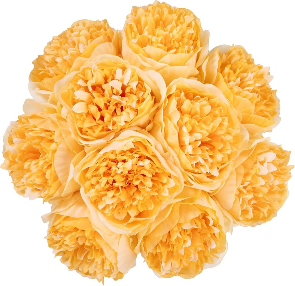 5-10pcs Artificial peony silk flower with stem, vintage peony, rose suitable for family wedding decoration