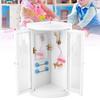 1:12 Wood Mini Doll House Accessory Bathroom Shower Room Model for Dolls