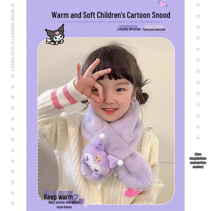 Set cadou de iarnă Kuromi: Eșarfe și Accesorii pentru Fete (Vârste 10-12)