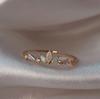 New Cute Colorful Zircon Flower Ring For Women Girl Fashion Vintage Zircon Adjustable Rings Jewelry Gift