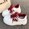 Popular Platform White Shoes Women's 2025 Spring New Versatile Chic Students This Year Popular Leisure Sports Board Shoes