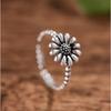 New Simple Personality Small Daisy Flower 925 Sterling Silver Jewelry Sunflower Retro Thai Silver Exquisite Opening Rings TYB453