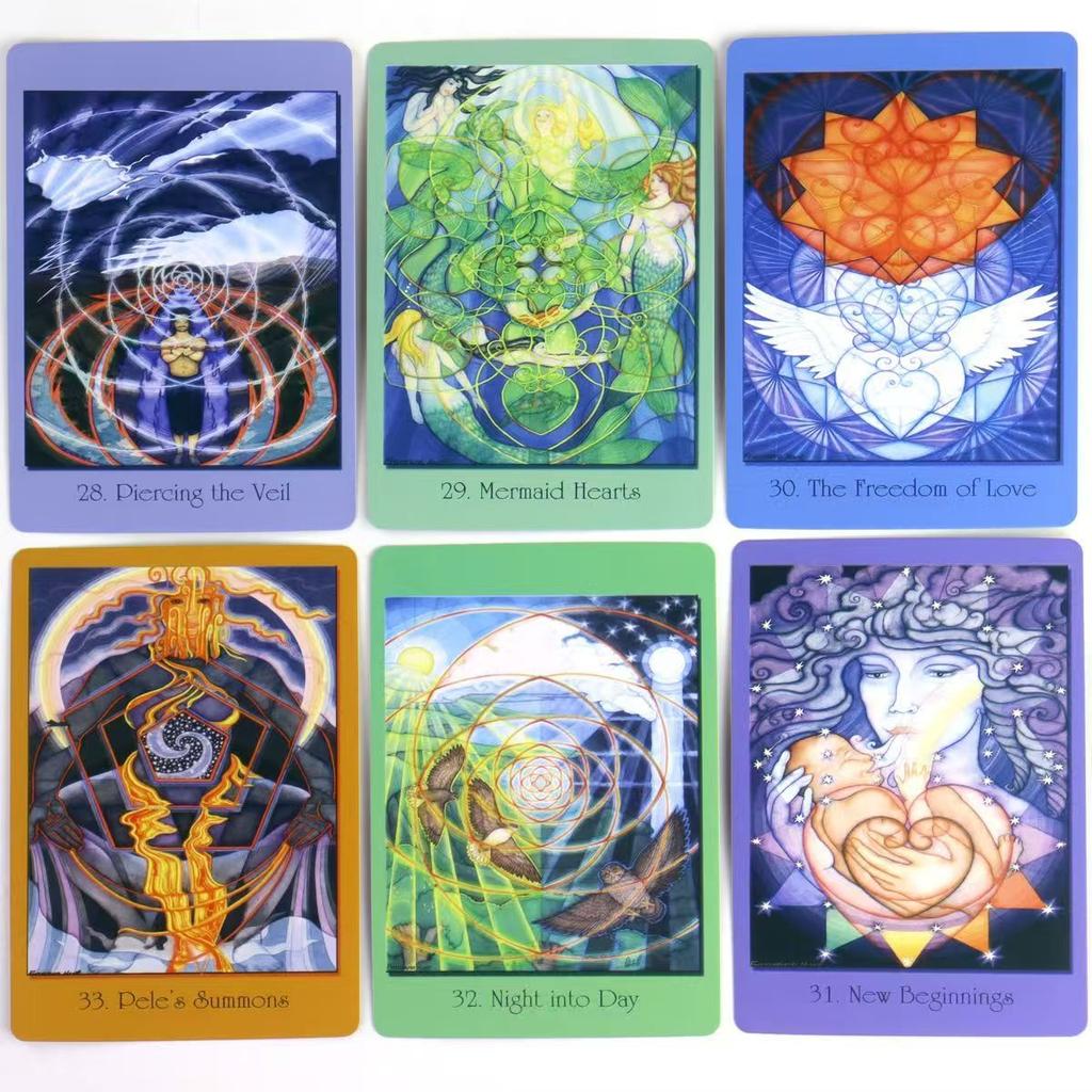 Karty posvátné geometrie pro vizionářskou cestu 10,4*7,3cm 64 ks Oracle karty integrující matematiku, vědu a spiritualitu