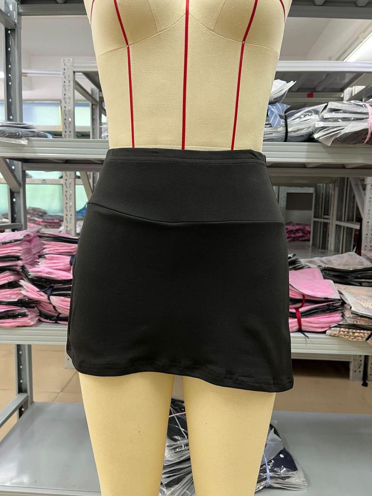 TikTok Trendy 2026 High-Waisted Slit Skort: Women's Anti-Exposure Style