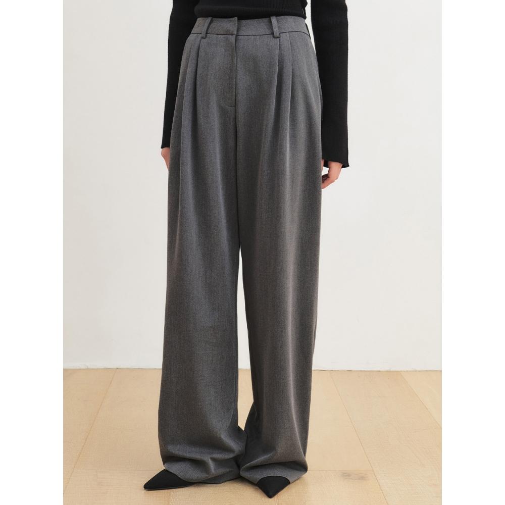 

Широкие брюки Citybreeze Wrinkle Free Basic Two Tuck цвета древесного угля CHARCOAL/S