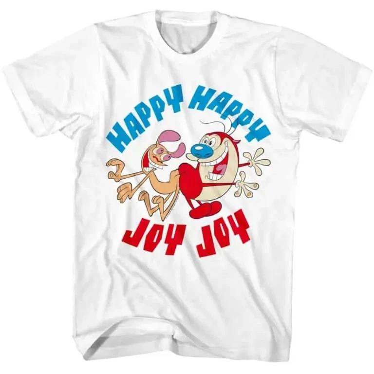 

Ren and Stimpy Happy Happy Joy Joy Men’s T Shirt, S-5XL 3XL