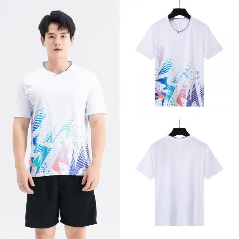 Quick Dry Unisex Badminton T-Shirt Breathable Sportswear Men Women Training Gym Team Sports