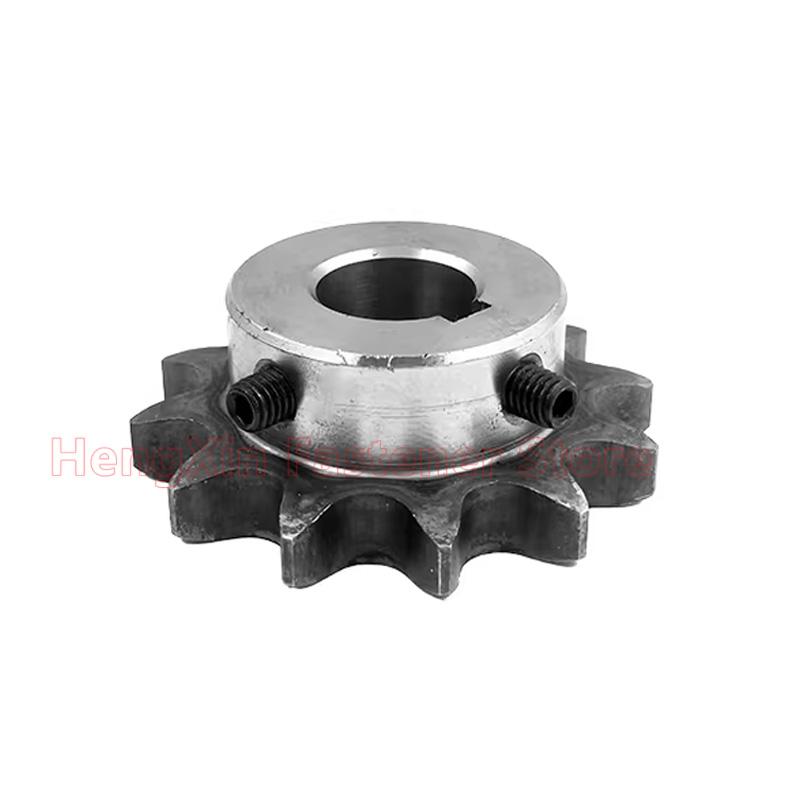 1pcs 10T-20T 12A Industrial Drive Sprocket Wheel 45# Steel Chain Gear 10 11 12 13 14 15 16 17 18 19 20 Teeth Keyway Bore 16-45mm