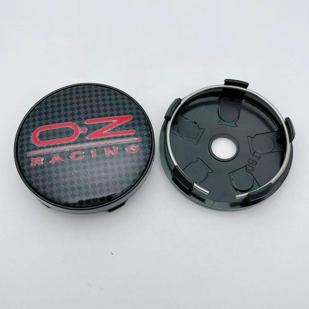 4Pcs 60mm Car Wheel Center Caps With OZ O.Z Racing Logo Emblem Badge Wheel Hubcaps Auto Rim Hub Cover Car Accessories