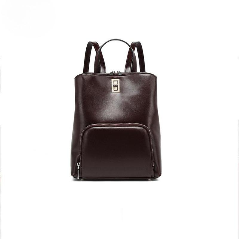 Genuine Leather Fashionable Hand-held Travel Bag, Large Capacity Commuter Bag, Retro Genuine Leather Backpack