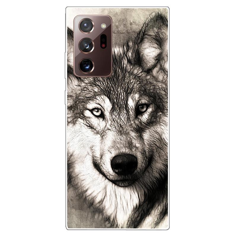Soft Cover For Samsung Note 20 Ultra Case S20 FE TPU Print Cat Silicone Cases for Samsung Galaxy Note20 M52 5G Funda Coque Clear
