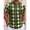 Herre Quick-Dry Åndbar Letvægts Golf og Business Casual Top, Printet Design