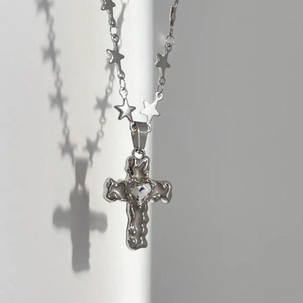 European and American cross-border y2k babes butterfly leather collar punk rock choker collarbone chain necklace foreign trade jewelry