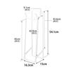 Yamazaki Tower Portable Cardboard Storage Box, Slim, White, 16.3 x 15 x 54.1 cm, with Handle, Holds 10589