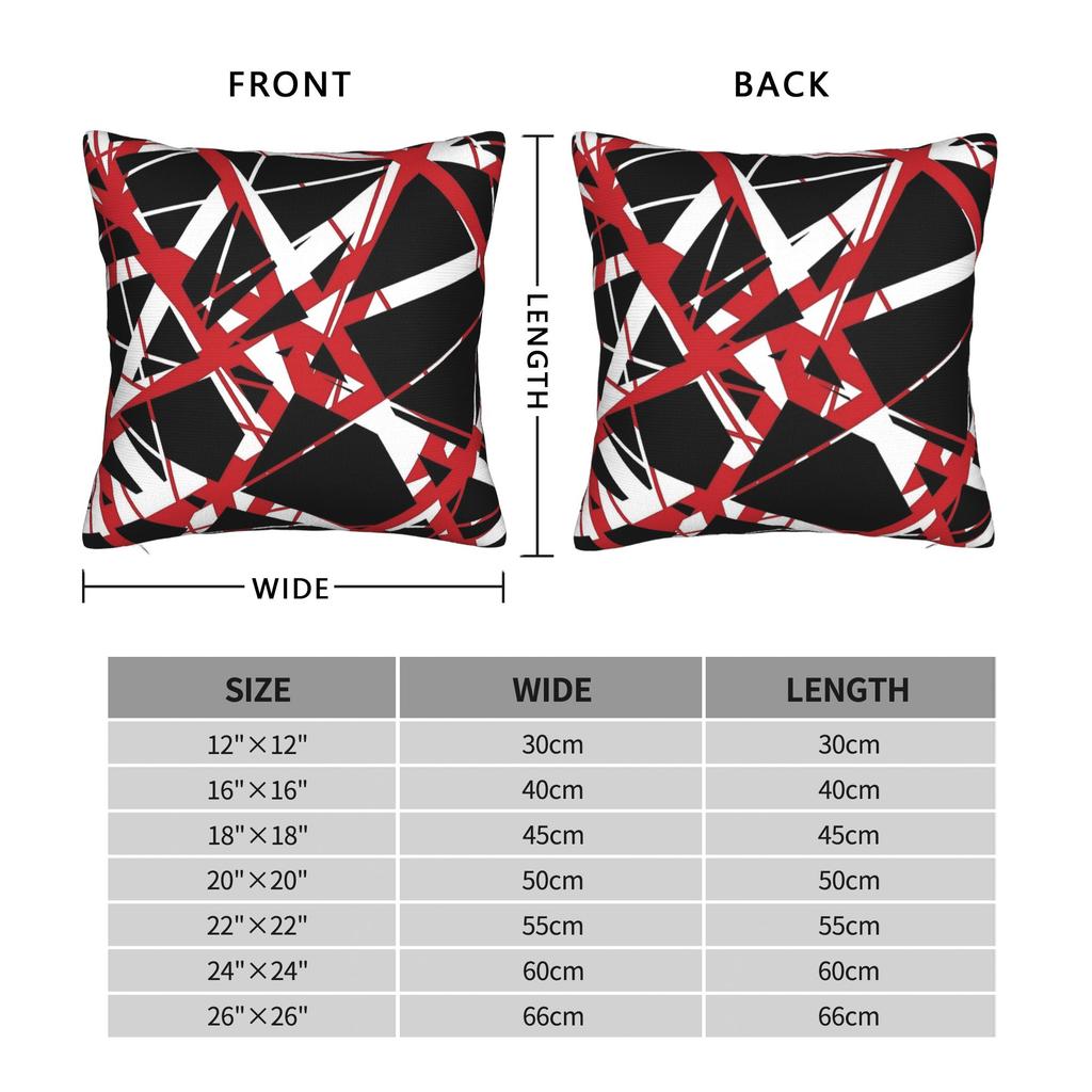 Evh Inverted Stripes Van Halen Design Pillow Case Kawaii Pillow Cover Soft Pillowcases For Living Room Bed Chair
