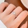 Adjustable S925 Silver Luxury Full Diamond Cross Ring for Women’s Index Finger
