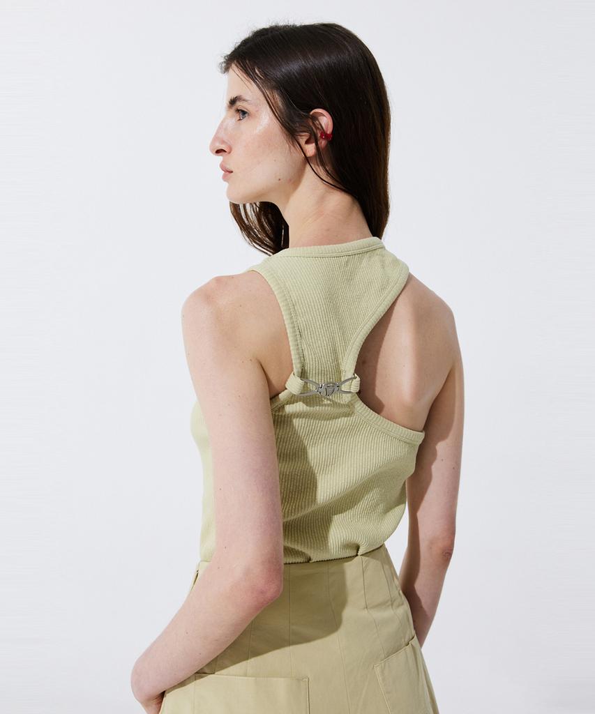 WNDERKAMMER Back Cut-Out Sleeveless_Light Green