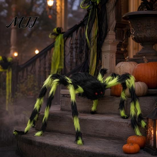 Flexible Leg Giant Spider Large Halloween Decoration, Soft Hairy Scary Prop, Furry Party Decoration Spiders for Outdoor Indoor, Yard, Home,