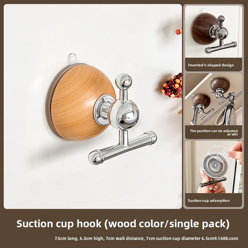 Holzmaserung Saugnapfhaken Stark, ohne Bohren, hochbelastbar für Eingangsbereich und Badezimmer