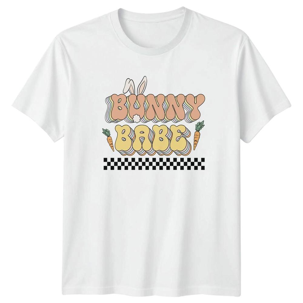 Bunny Babe Unisexs TShirt Retro Groovy Easter Gift For Her S