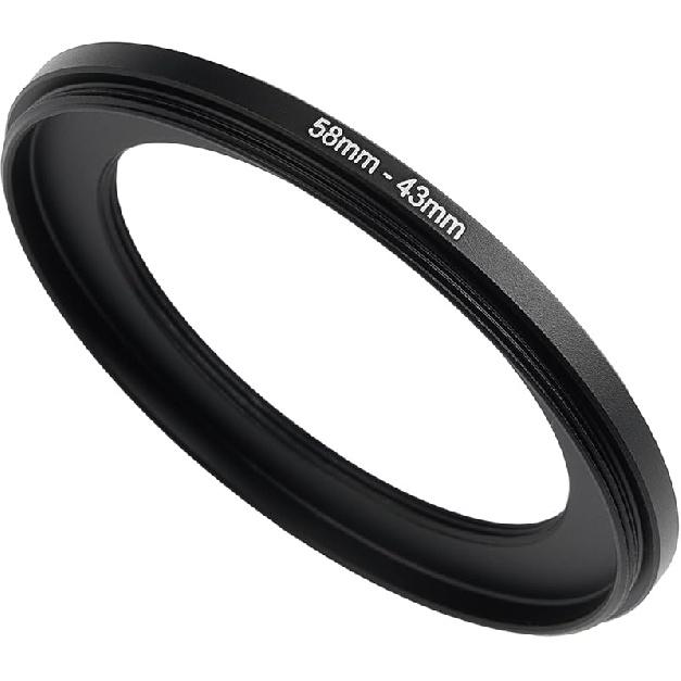 49mm To 58mm Step-Up Ring Filter Adapter for All Brands UV ND CPL Metal Ring Step-Up Rings Adapter Filter (49mm-58mm)