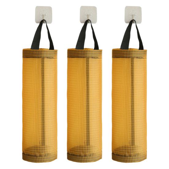 1/3Pcs Kitchen Garbage Bag Holder Large Capacity Easy to Install Wall Mount Trash Bag Dispenser Hanging Storage Bag Organizer