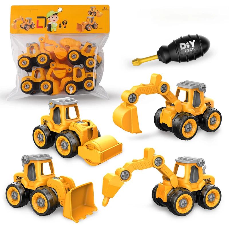 

Take Apart Car Toys for Boys DIY Engineering Construction Truck Toy Vehicle Excavator Crane Kids Building Educational Toy Gift