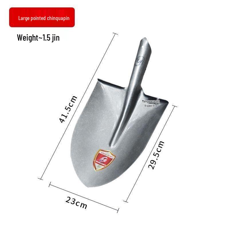Steel Long-Handled Agricultural Shovel: Thickened, Large Pointed & Flat Head for Gardening & Digging