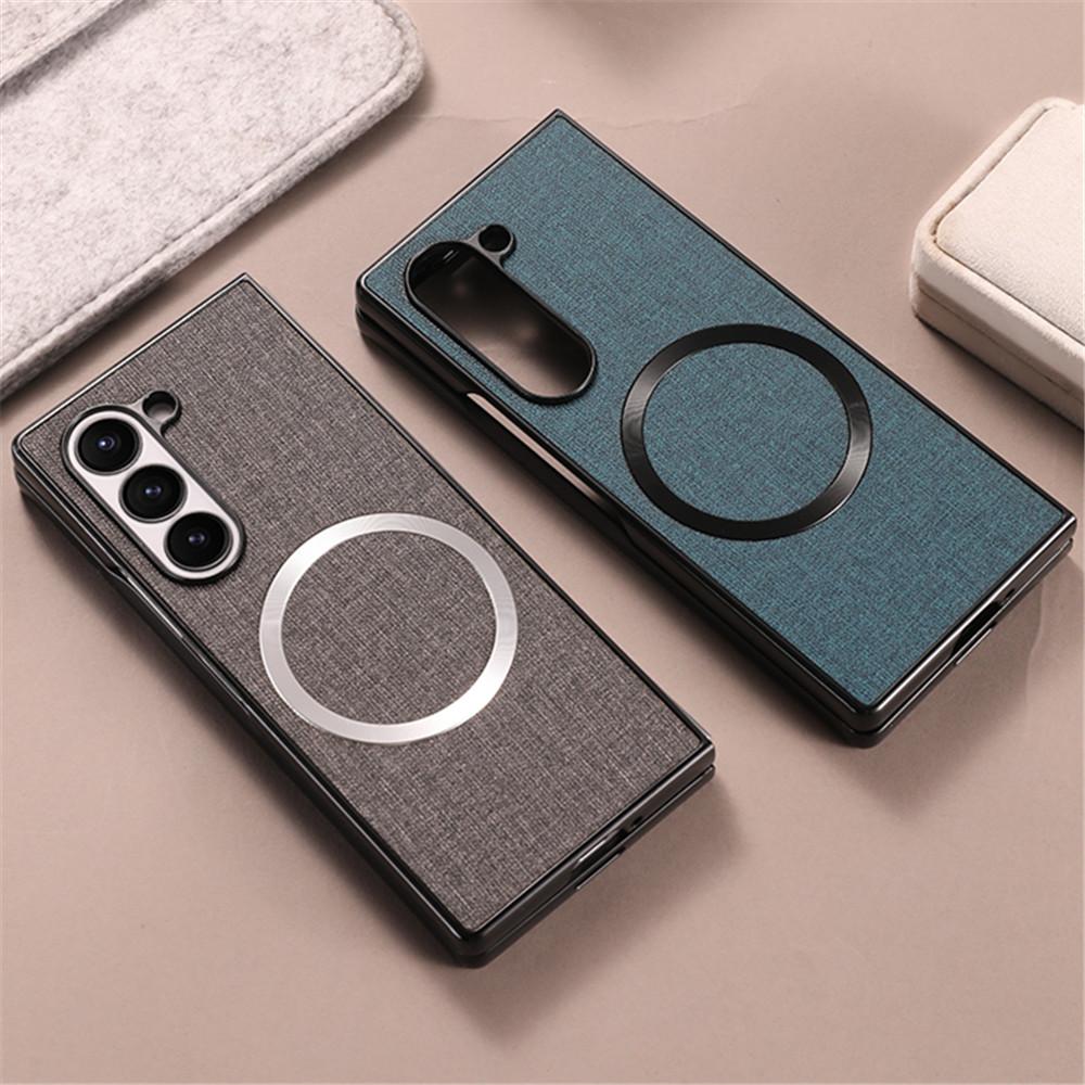 Magnetic Phone Case For Samsung Galaxy Z Fold 7 6 5 4 3 For Magsafe Wireless Charge Silid Color All Inclusive Shockproof Cover