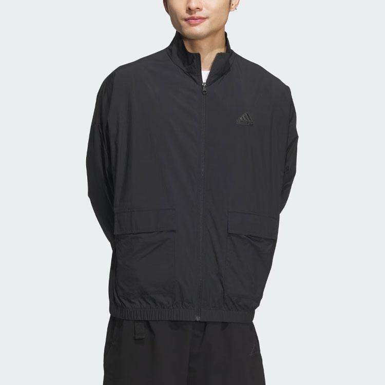 adidas Men's Stand Collar Windbreaker Black IT3954