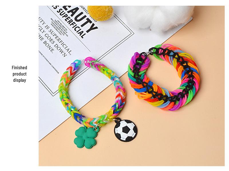 Gumki do krosna 36-rzędowego: Zabawka edukacyjna DIY dla dzieci - Tkane bransoletki