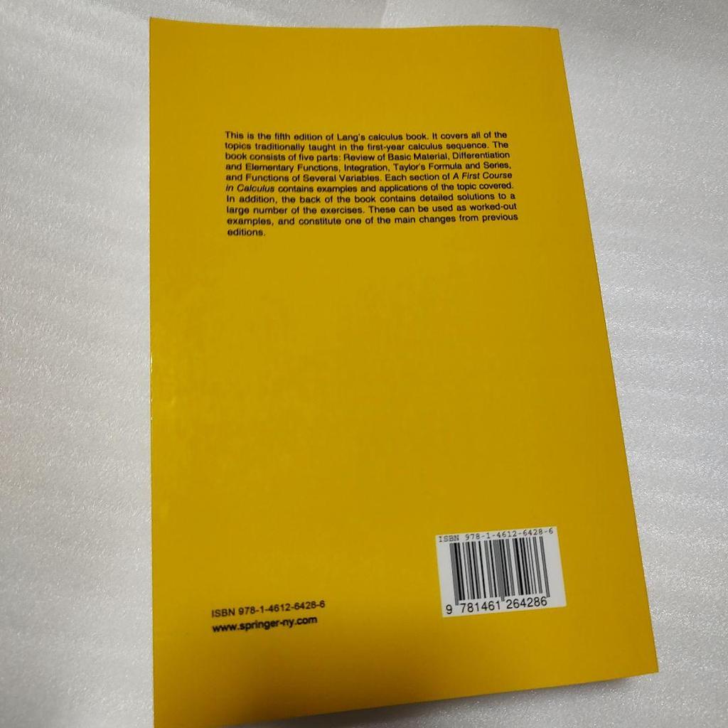 [USED] Lang's "Introduction To Analysis" 5th Edition